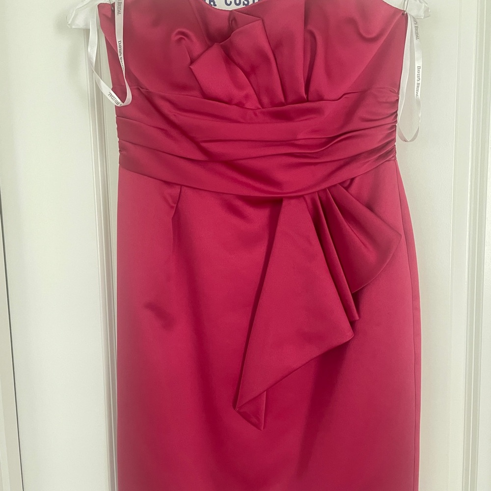 Strapless Pink Satin Dress